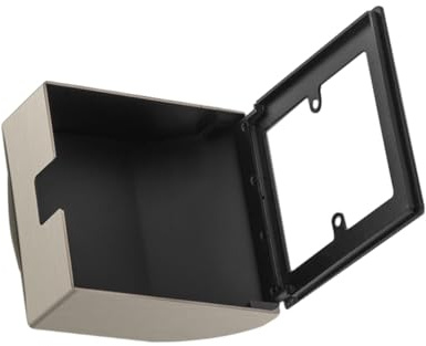Caja Enchufes Exterior 86 de Acero Inoxidable, Tapa | Plata, Resistente al Desgaste y Fuego, Instalación Fácil, para Baño y Uso Exterior, Cubierta de Panel