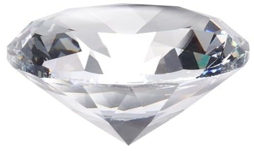 sourcing map Briefbeschwerer aus klarem Kristall, 80 mm, künstlicher Diamant, funkelnder Kristall, Schmuck, Schmucksteine, Briefbeschwerer, Dekoration für Geburtstag, Geschenk, Partys, Hochzeit,