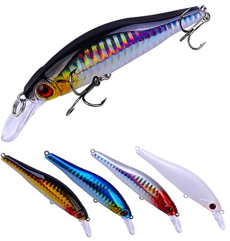 SUPVOX 5piezas Cebos De Pesca Colores Señuelos Artificiales De Pesca Cebo Portátil Accesorios Útiles