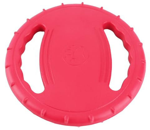 KIMISS Jouet de Disque Volant pour Chien, Toy Creux de 2 Côtés Flexible, Indestructible TPR et Jouets à Lancer (Rouge)