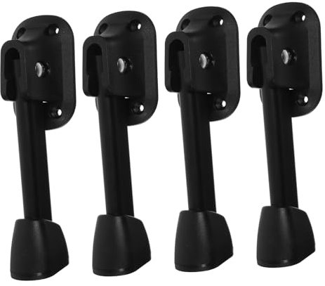 DIYEAH Pieds De Table Pliants en Fer 100mm Certifié Robustes Et Compacts Pliables pour Bureau, Salon, Table D’appoint Lot De 4 Pièces Gain De Place Et Rangement Facile