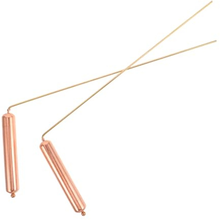 PENIKOKO 2Pcs Baguettes de sourcier en Laiton Tiges de Radiesthésie Professionnelles pour géobiologie radiesthésie Travail énergétique divinatoire 31x14x2cm