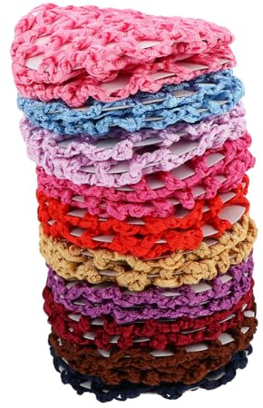 Beaupretty 20 Stück Haarknotennetz Elastisch Strickgewebe Haarnetze für Damen Vielseitig Einsetzbar Brötchennetz Haar Überzug Zubehör Zufälliger Stil