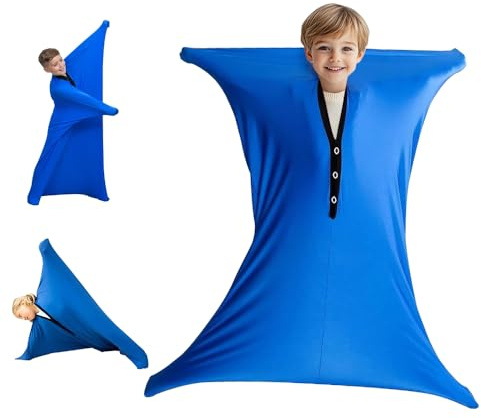 KBIBCK Sensorische Körpersocke, 119,9 x 68,9 cm, dehnbarer Körper-Sox, selbstklemmender sensorischer Sack, Ganzkörper-Wickel-Sox zur Stressabbau für Kinder, die mit Autismus-Angst leiden, Größe M