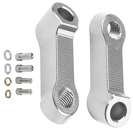 Motorradspiegel -Riser -Adapter - Lenkermontage -Klemm -Kit | Einstellbarer Spiegelhalter für E-Bike, Straßenrad, Offroad-Motorrad | Upgrade -Zubehör für Rückfahrspiegelverlängerung, starkes Metall