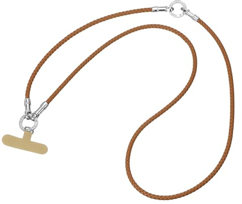 sourcing map Phone Lanyard, Crossbody Cellphone Chain Strap Woven Lanyards Detachable Anti Theft Phone Strap with Tether Tabs
