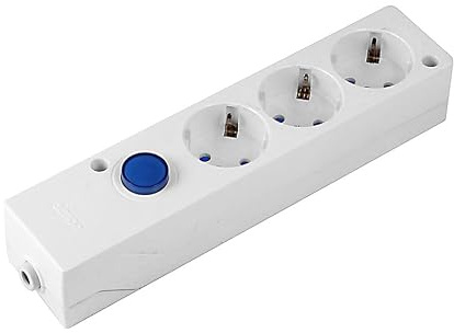 BASE MULTIFIX 3 TOMAS CON INTERRUPTOR BLANCO - BM140209