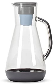 Hydros 64 Ounce Water Filter Pitcher with Patented Fast Flo Tech, 60 Second Quick Fill-Up and BPA-Free Recyclable Filter, Eight Cup Capacity, Grey