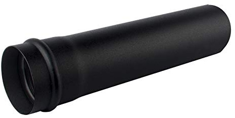 Kolor-Knajp Pelletrohr DN 80 mm Schwarz - Rauchrohr Pellet Ofenrohr T-Stück Bogen Rosette Wandfutter Kamine Zubehör Rohr Bogen T-Stück Kaminhaube Rosette (Rohr 250 mm)