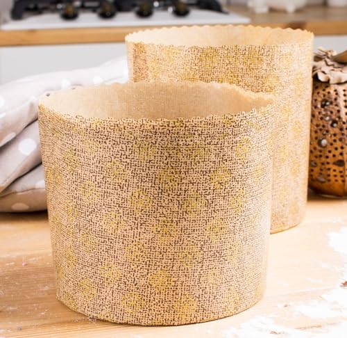 SHSH trade group Oster-Brotform, Papier-Brotformen, Paska Kulich, Panettone-Papier-Backformen, Para Panettone, P110-85, 12 Stück