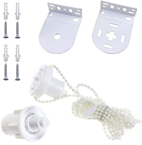 Roller Blind Repair Kit 32mm Fittings Replacement Curtain Accessories With 3M Beaded Chain for Curtain Repair, Brackets