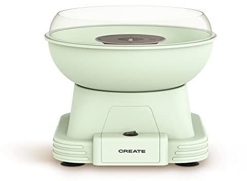 CREATE/COTTON CANDY MAKER/Máquina de algodón de azúcar Verde / 500W, diseño retro, patas antideslizantes, sitema de seguridad anti recalentamiento