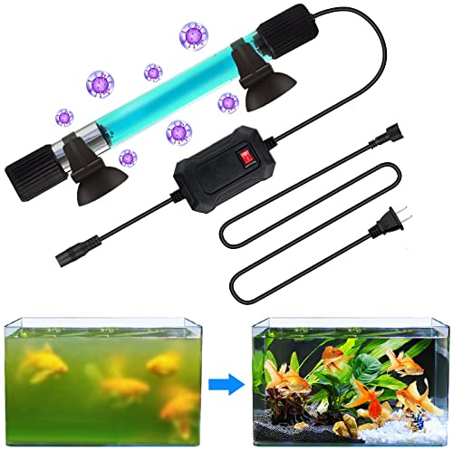 JAHEA Aquarium Clean Light,3 W mini &13W Submersible Light,Aquarium Water Clean Green Clear Waterproof Clean Lamp for Pond,Swimming Pool,Indoor (13W)