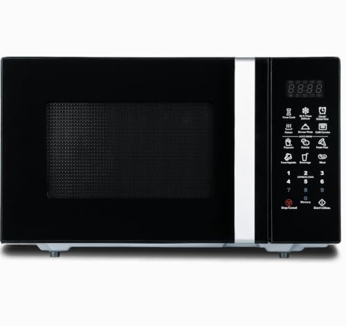 Techomey Combination Microwave Oven 25L, 900W Microwave,1000W Grill | 11 Power Levels, 9 Auto Menus, Weight/Time Defrost, Child Safety Lock, Turntable, Black