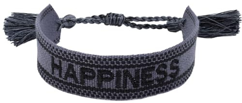 Selfmade Jewelry Armband Stoff Schwarz - Gewebtes Web Armband Damen Stoff - Geschenkidee Muttertag Freundin Damen