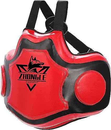 LDSSTED Professioneller Körperschutz, Fight Sports Heavy Hitter Boxing Body Shield Protector, Muay Thai Brustschutz für Boxen, MMA, Kickboxen