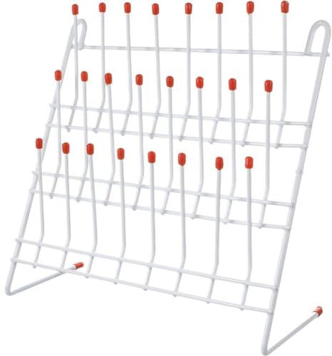 Luxylei Röhrchen-trockengestell, Labor-abtropfgestell, Glaswaren, Becher-trockenhalter, Stahldraht-Test, Wandmontage, Baumständer, Reinigungsrahmen, Werkzeug, 24 Klammern, Flaschen-trockengestell