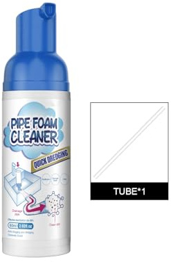 Abflussschaum-Reiniger, Waschbecken-Schaum-Abflussreiniger, leistungsstarker Waschbecken- und Abflussreiniger, schnell schäumender WC-Reiniger, für Dusche, Toiletten, Waschbecken, Badewannen (1)