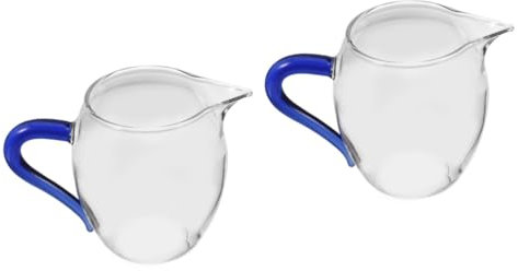 iplusmile 2 Stück Glas Gerechtigkeitsbecher Wasserkrug Wasserkrug Trinkgläser Teekrug Kaffeekanne Glasbecher Wassergläser Teetasse Sirupausgießer Glasbecher Für Wasser