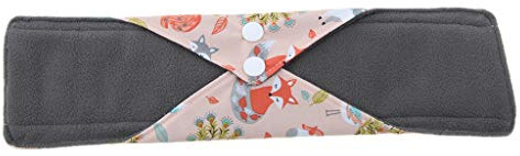 Waschbare Damenbinden aus Bambusstoff, 30 cm, Grau, Bambuskohle