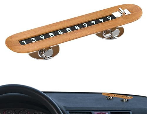 Placa de número de teléfono de estacionamiento, tarjeta de aparcamiento temporal para monopatín, placa de número de teléfono, elegante tarjeta de aparcamiento para coche