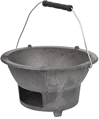 LLMTYO Barbecue au Charbon de Bois Portable en Fonte pour Camping, Petit Foyer d'extérieur pour Barbecue de Table