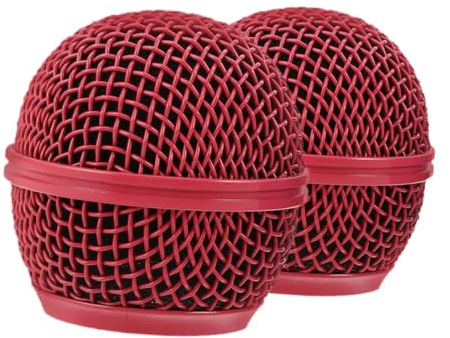 Alasum 2pcs Microphone Ball Head Mesh Grill Metal Mic Replacement Grille Microphone Cover for Metal Mesh