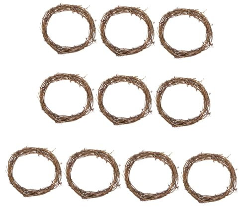 HOLIDYOYO 10 Piezas de Aros de de Sauce Accesorio de Coronas de Vid Naturales para Decoración del Hogar