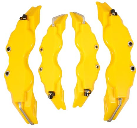 SOESFOUFU 2sets Coperture Per Pinze Freni Auto Gialle Di Facili Da Installare Compatibili Con Auto Standard e Modificate Resistenti Alle Condizioni Avverse