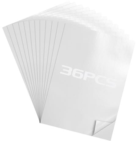 Chovbe Double Sided Adhesive Sheets 36 Pcs A4 - Clear Sticky Back Plastic Craft Tape for DIY Arts, Photo Albums, Card Making & Gift Wrapping