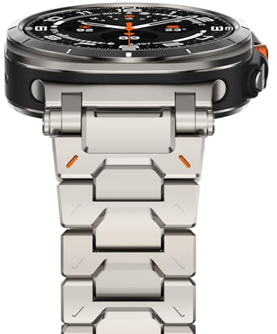 Fullife für Samsung Galaxy Watch Ultra 2/1 Metall Armband 47mm,Titan