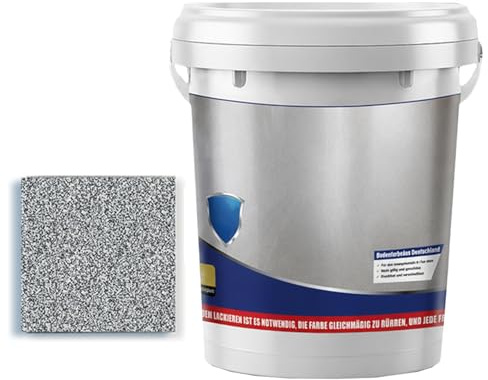 Nimedala Epoxy Sand Floor Paint, Epoxy Floor Paint, High Gloss Marble Effect Coating for Concrete, Waterproof, Non-Slip, for Basement, Wood Floors, Garage, Outdoor (Dark Gray,1kg)
