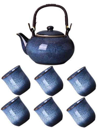 Hemobllo Porcelana para Té Chino con Tetera Esmaltada Tazas Pulidas de Conjunto para Ceremonia Gongfu para Familia y Oficina