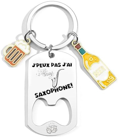 KJKJKJ Porte-clés Personnalisé,Coach Porteclef Décapsuleur Cadeau Original pour Fan de Sport,Personnalisé pour Basket Chasseur Football Golfeur Motard Pêcheur Cycliste Rugby Saxophone Cadeau