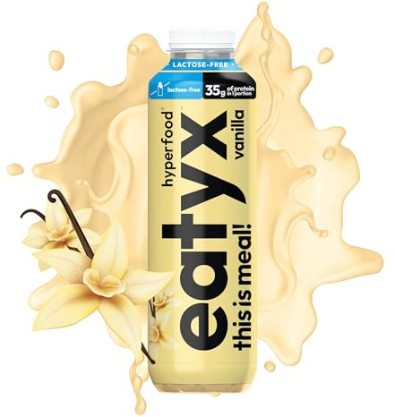 eatyx Boisson Repas Complète Liquide Vanille | 6 x 500 ml | 23 Vitamines et Minéraux | Sans Gluten | Sans Lactose | Sans Sucres Ajoutés | Sans Conservateurs