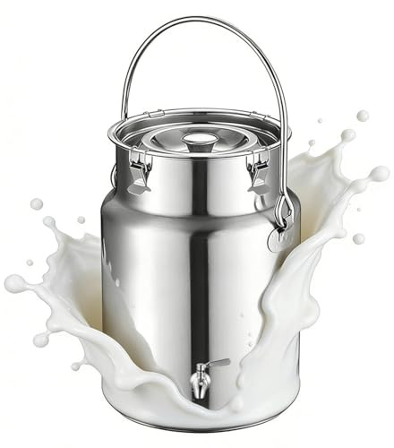 bidon inox pour huile d'olive avec robinet,bidon a lait ancien Transport De Lait De Ferme Baratte,15Liters