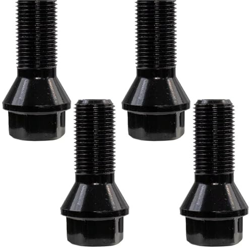 para BMW X1 X2 X3 X4 X5 X6 E70 E71 F20 F25 320i M8 4 Piezas Tornillos de Rueda de Coche Tuerca Acero Negro Accesorios de Rueda Piezas OEM:36136781151