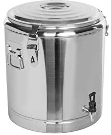 Edelstahlmarkenshop Profi Gastro Edelstahl Thermotransportbehälter mit Ablaufhahn & Druckausgleichsventil von 10-50 Liter auswählbar (30x30 cm 10Liter)