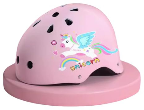 Molinter Fahrradhelm Kinderhelm Einhorn Skaterhelm Verstellbar für Mädchen 7-14Jahre Kinderroller Skateboard Radfahren Protektoren (Rosa)
