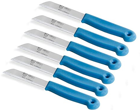 Obstmesser Gemüsemesser Set aus Solingen Kleines Messer mit Scharfem und Präzisem Schnitt aus Rostfreiem Edelstahl Made in Germany Allzweckmesser Universalmesser Klein/Groß (6er Set, Lang)