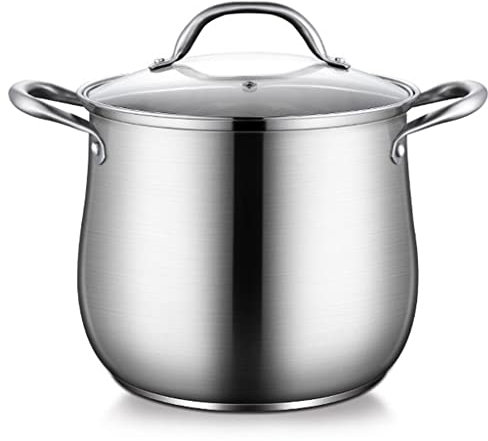 GLJAN Pentole bagnomaria Pentola di scorta Pentola a Vapore per stufati in Acciaio Inox Salse e Riscaldare Gli Alimenti per Piano Cottura a induzione/Forno/Gas/fornello Lavabile in lavastoviglie