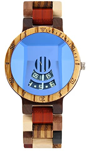 rorios Herren Uhren Holzarmbanduhr Analog Quarz Armbanduhr Leichte Holzuhr Natürlichem Holzuhren für Männer