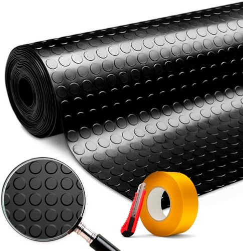 Werkstattboden | antirutschmatte 1 m breit x 2 m lang | bodenmatte | schutzmatte boden | bodenbelag garage | waschmaschinen matte | bodenschutzmatte pool | anti rutsch | noppenmatte | schwarzer Boden.