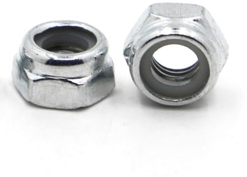 TUMALO 2/5/10/20/50 Uds. Contratuerca de Nailon Tuerca Hexagonal de Acero galvanizado DIN985 M2 M2.5 M3 M4 M5 M6 M8 M10 M12 M14 M16 Tuercas Antideslizantes (Size : M8 10pcs)