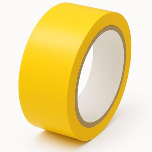 GTSE Nastro di marcatura per pavimento, 50 mm x 33 m, giallo – per piste da ballo e palestre, 1 Rotolo