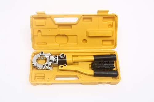 Pince à sertir hydraulique 8T rotative pour tuyau composite - Profil TH - Diamètre : 16-32 mm - Pour tube en cuivre/aluminium, plastique/Pex/PB