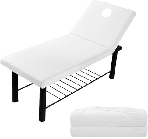 2 Stück Massageliege Bezug: Elastisch Massageliegenbezug Set Massageliege Bettlaken Auflage für Massageliege, Universelles Massageliege Bezug für Schönheitssalon SPA Tattoo Hotels 75X190X10cm