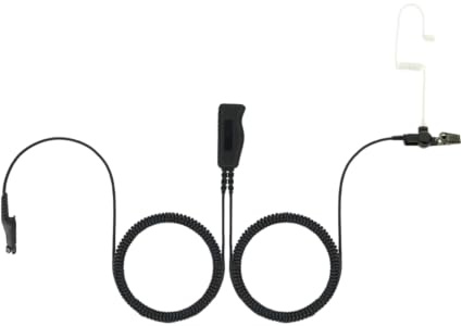 EH Covert Comms Set mit Akustikschlauch-Ohrstück, Ansteckmikrofon und PTT für Motorola N70 N50 R7 R5 MXP Ion Radios