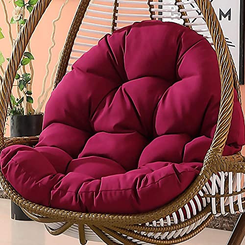 Hängesesselkissen, Ei, Hängesesselkissen, hautfreundliche Hängematte, weiches Schaukelsitzkissen für Korbsessel, für drinnen und draußen, Balkon (nur Kissen), Violett, 86 x 120 cm (34 x 47 Z