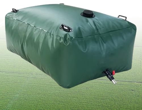 Bewässerungssack, Wassersack Camping mit Griffen und Ventilen, Faltbare Regentonne for Dürreresistenz, Gartenbewässerung, Notwasserspeicherung(2000L/528Gal)